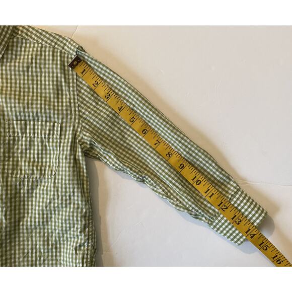 Papo d' Anjo Green Gingham Button Shirt Size 4 Years - Picture 7 of 9